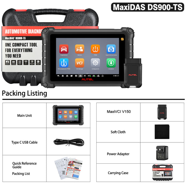 Autel MaxiDAS DS900-TS Automotive Scanner Package List