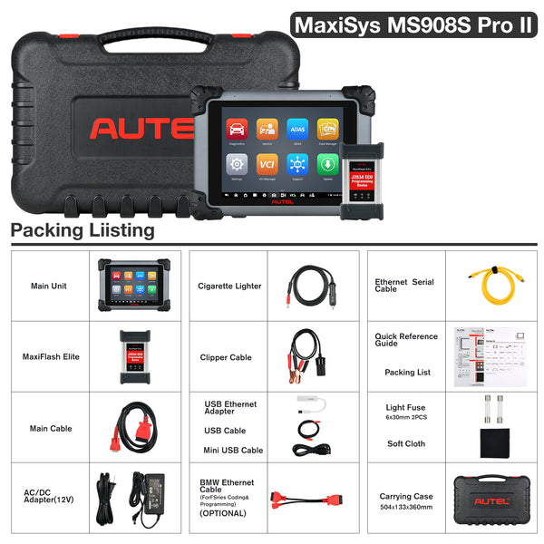 Autel Maxisys MS908S PRO II ECU Programming Package List