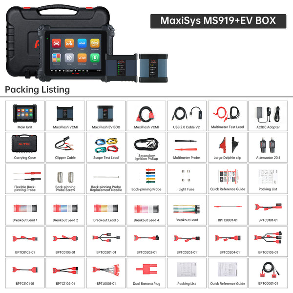 Autel Maxisys MS919 EV Electric Vehicle Diagnostic Scanner