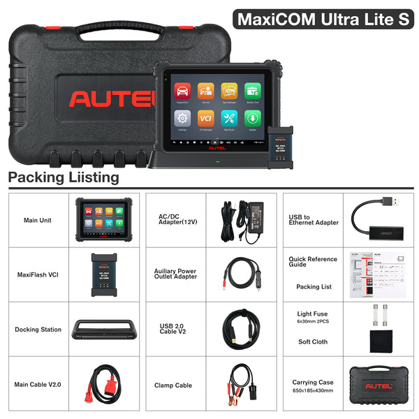 Autel MaxiCOM Ultra Lite Package List