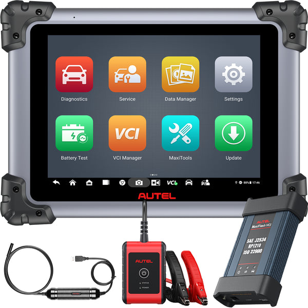 Autel Elite II Pro with MV108S Video Scope and BT506 Battery Tester