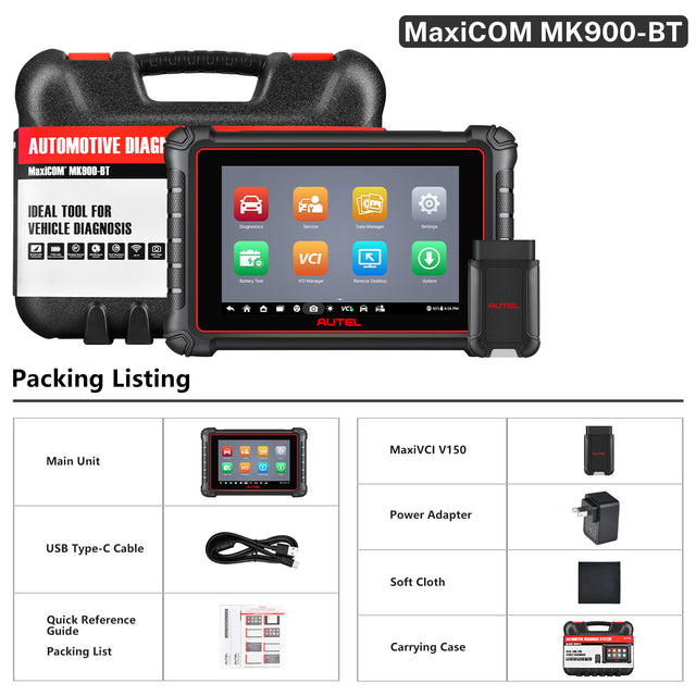 Buy: Autel MaxiCOM MK900-BT MK900BT 2026 Diagnostic Scanner - Shop Now ...