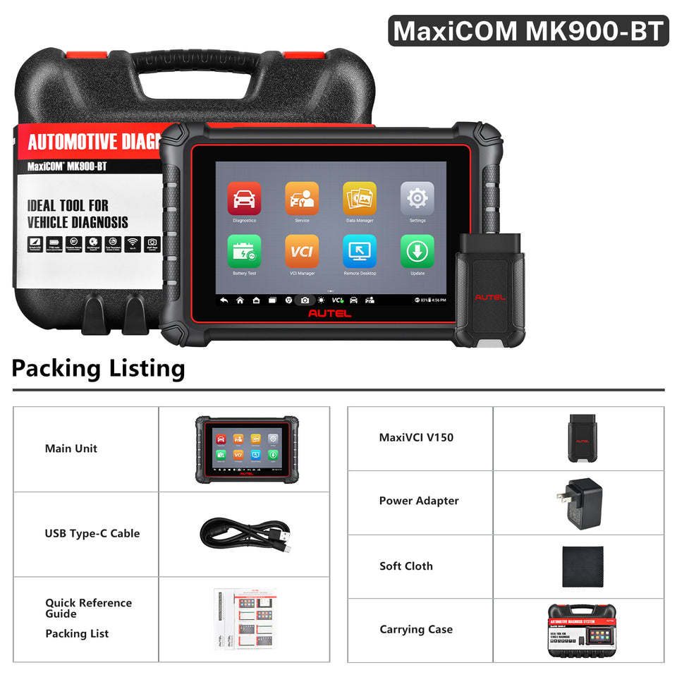 Buy: Autel MaxiCOM MK900-BT MK900BT 2026 Diagnostic Scanner - Shop Now ...