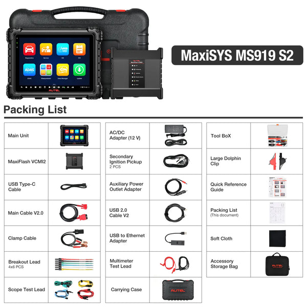 Autel MaxiSys MS919S2 Diagnostic Scanner